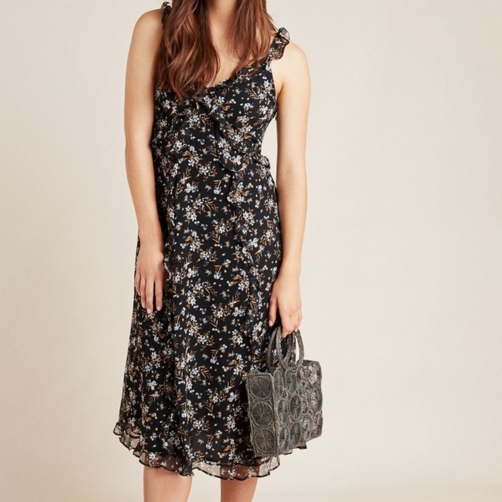 Anthropologie | Bailey 44 Cecile Ruffled Floral Dress (size 2P)